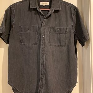 Madewell" faded style "black shirt. size sm
